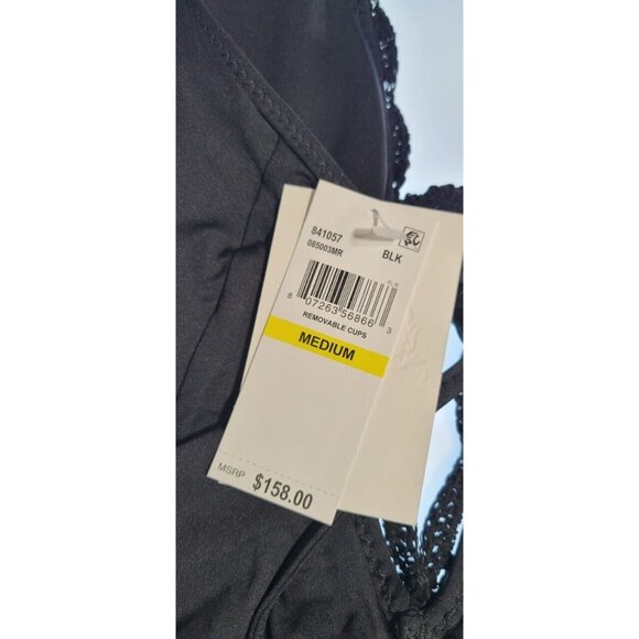 Becca by Rebecca Virtue Colette Women's One Piece Swimsuit Size Medium Black - Picture 5 of 6